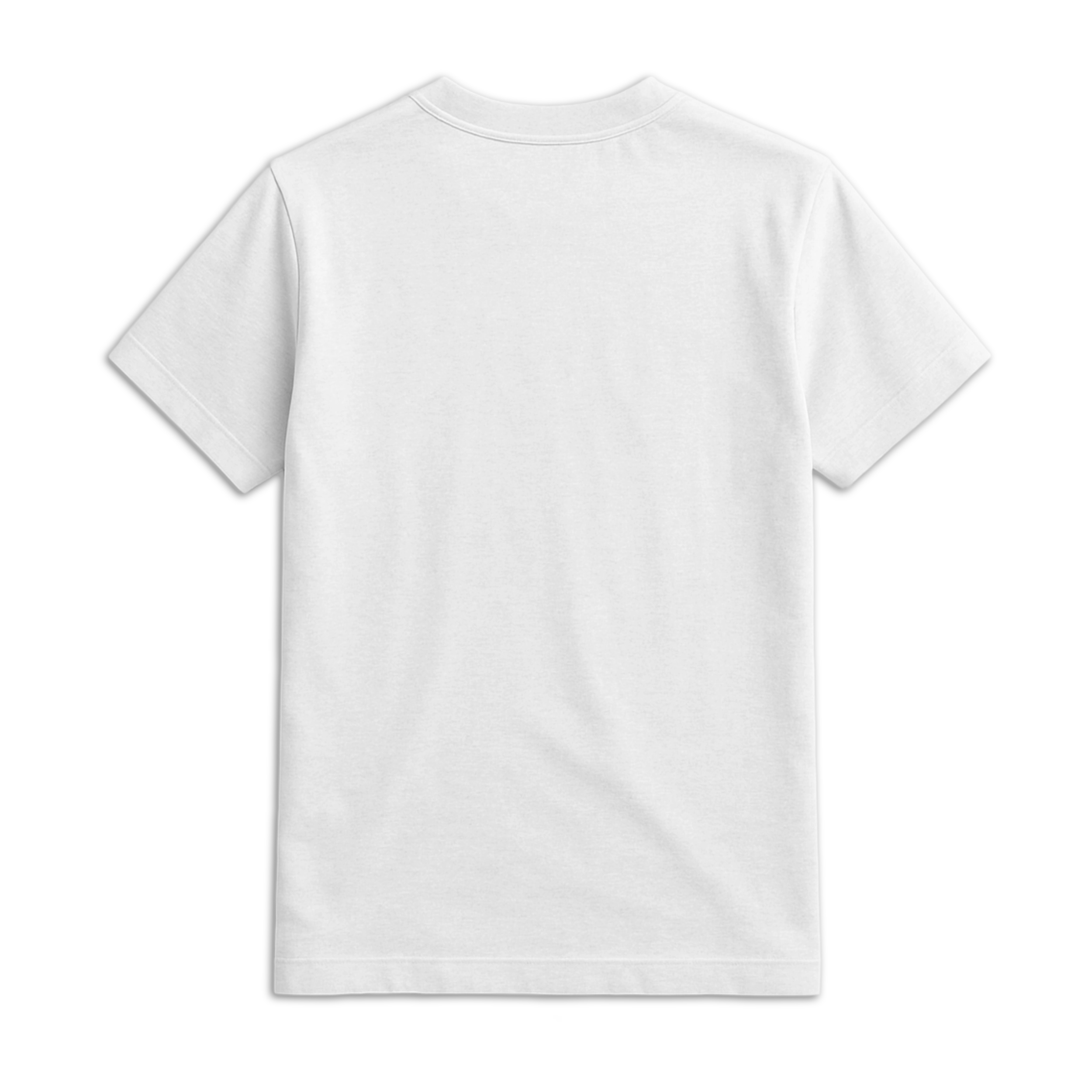 Chops Unisex T-Shirt White for Drummers - Back View | RVDIMENT Drummer Apparel