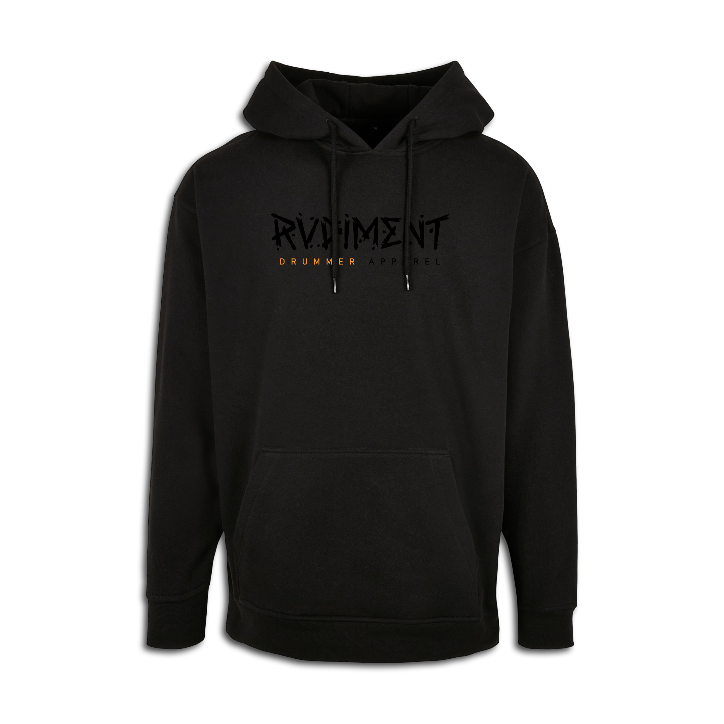 Classic Logo Hoodie for Drummers - Oversized Unisex Fit - Front View | RVDIMENT Drummer Apparel