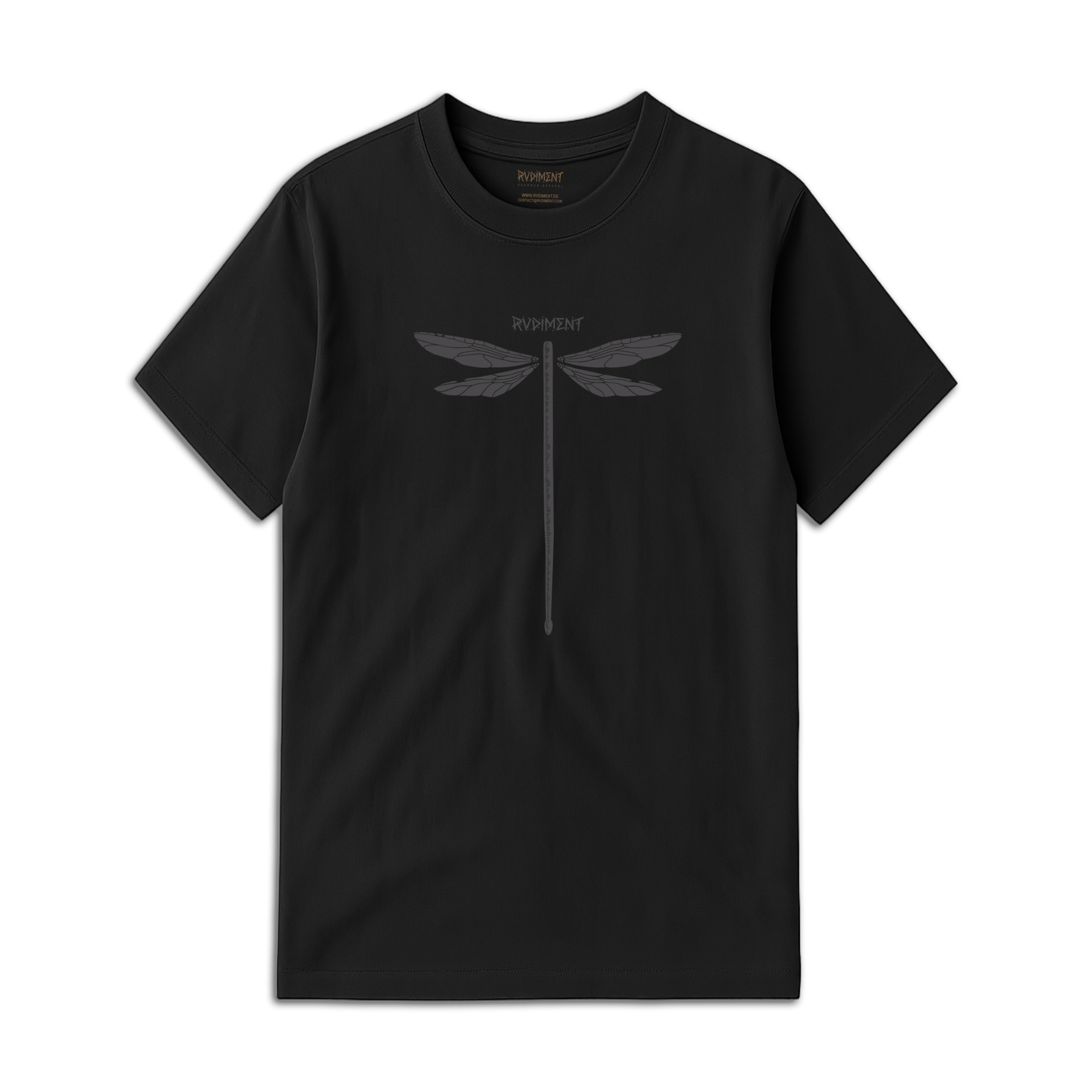 Dragonvly Drumstick Unisex T-Shirt für Drummer - Vorderansicht | RVDIMENT Drummer Apparel