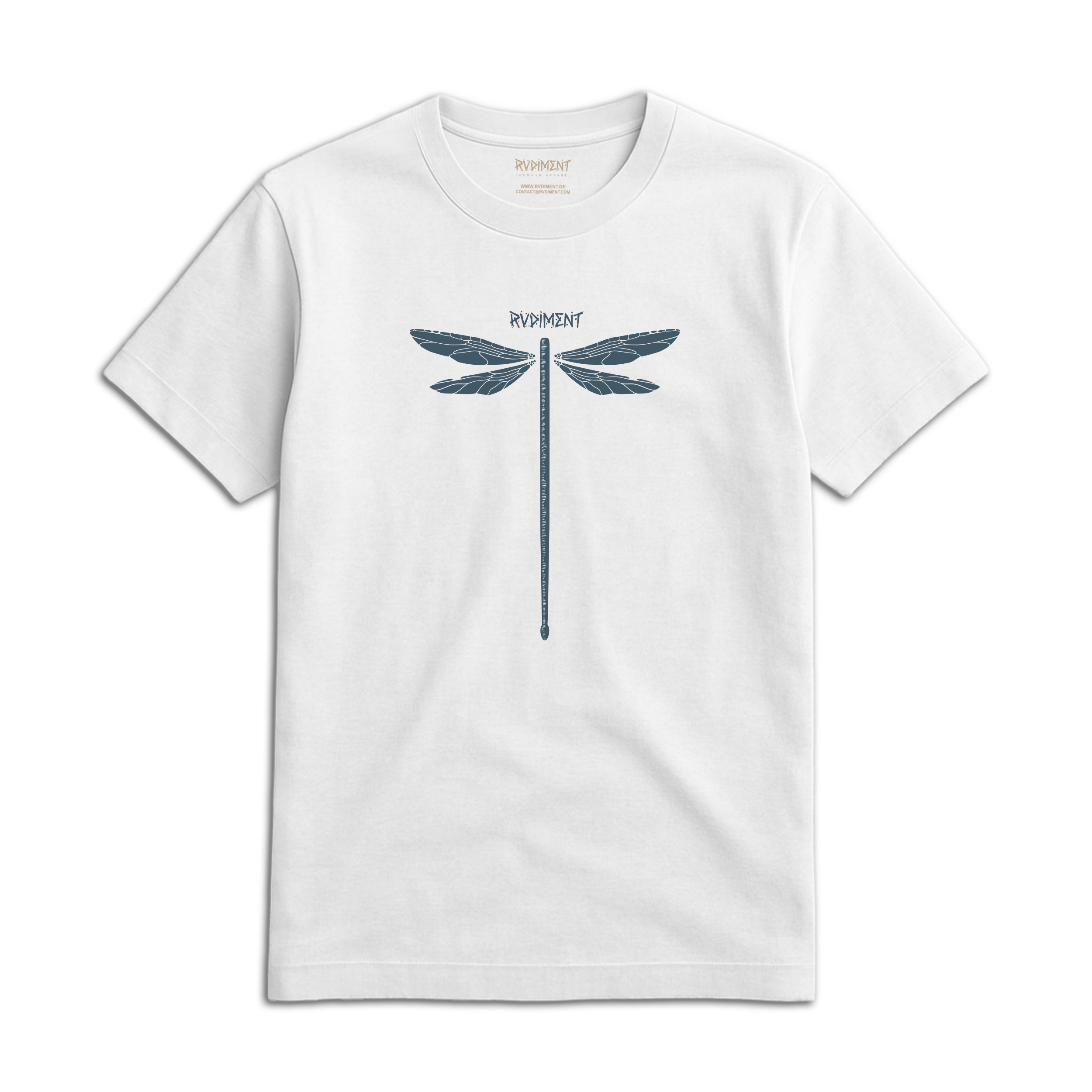 Dragonvly Drumstick Unisex T-Shirt für Drummer - Vorderansicht | RVDIMENT Drummer Apparel