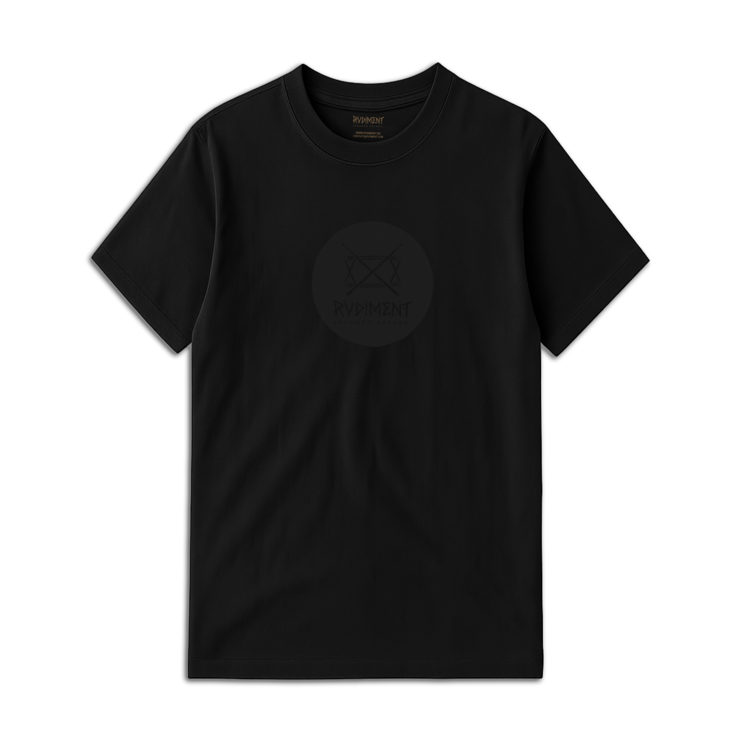 Ghost Snare Drum Unisex T-Shirt for Drummers - Front View | RVDIMENT Drummer Apparel