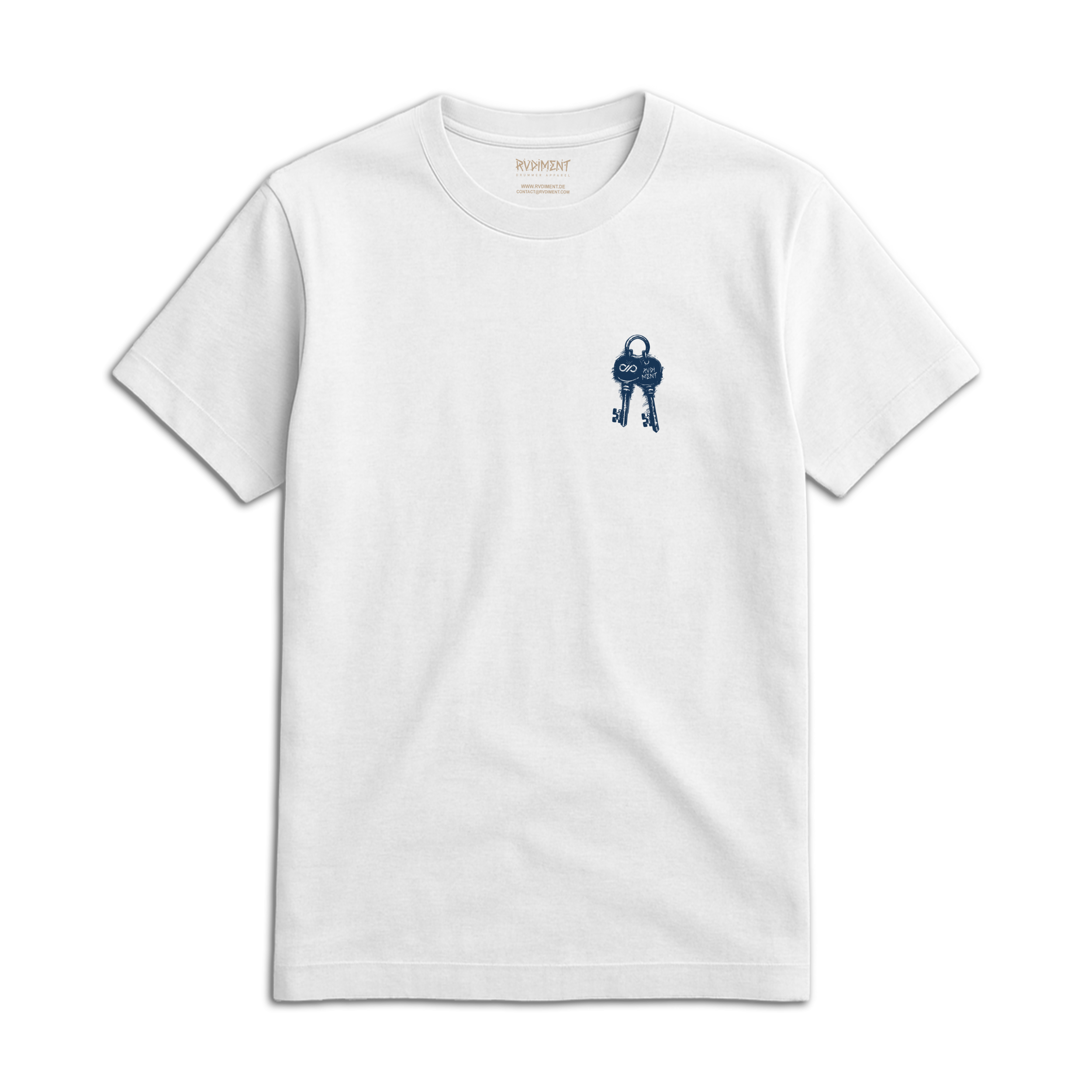 Rhythmic Vocabulary Unisex T-Shirt for Drummers - Front View | RVDIMENT Drummer Apparel