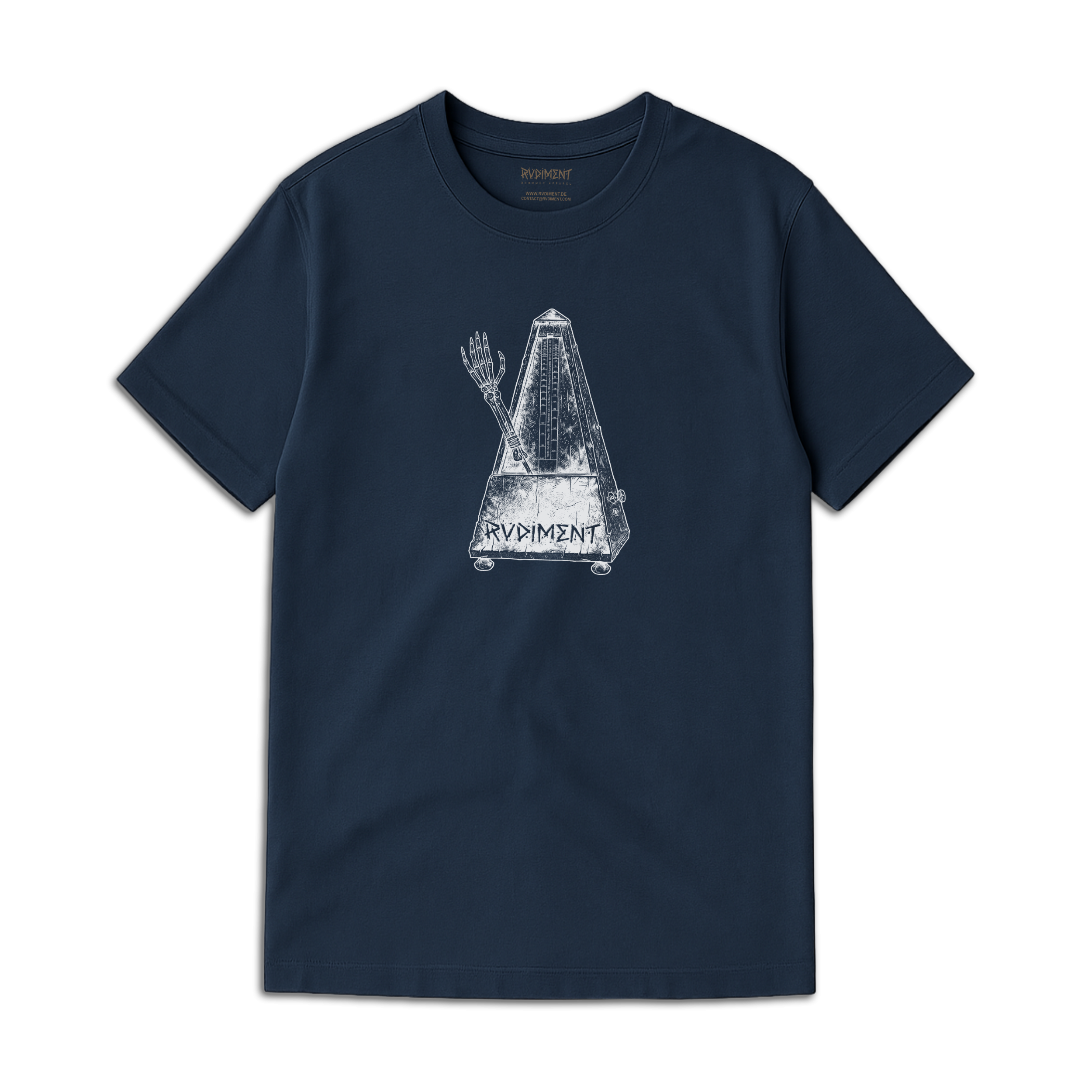 Metronome Unisex T-Shirt für Drummer - Vorderansicht | RVDIMENT Drummer Apparel