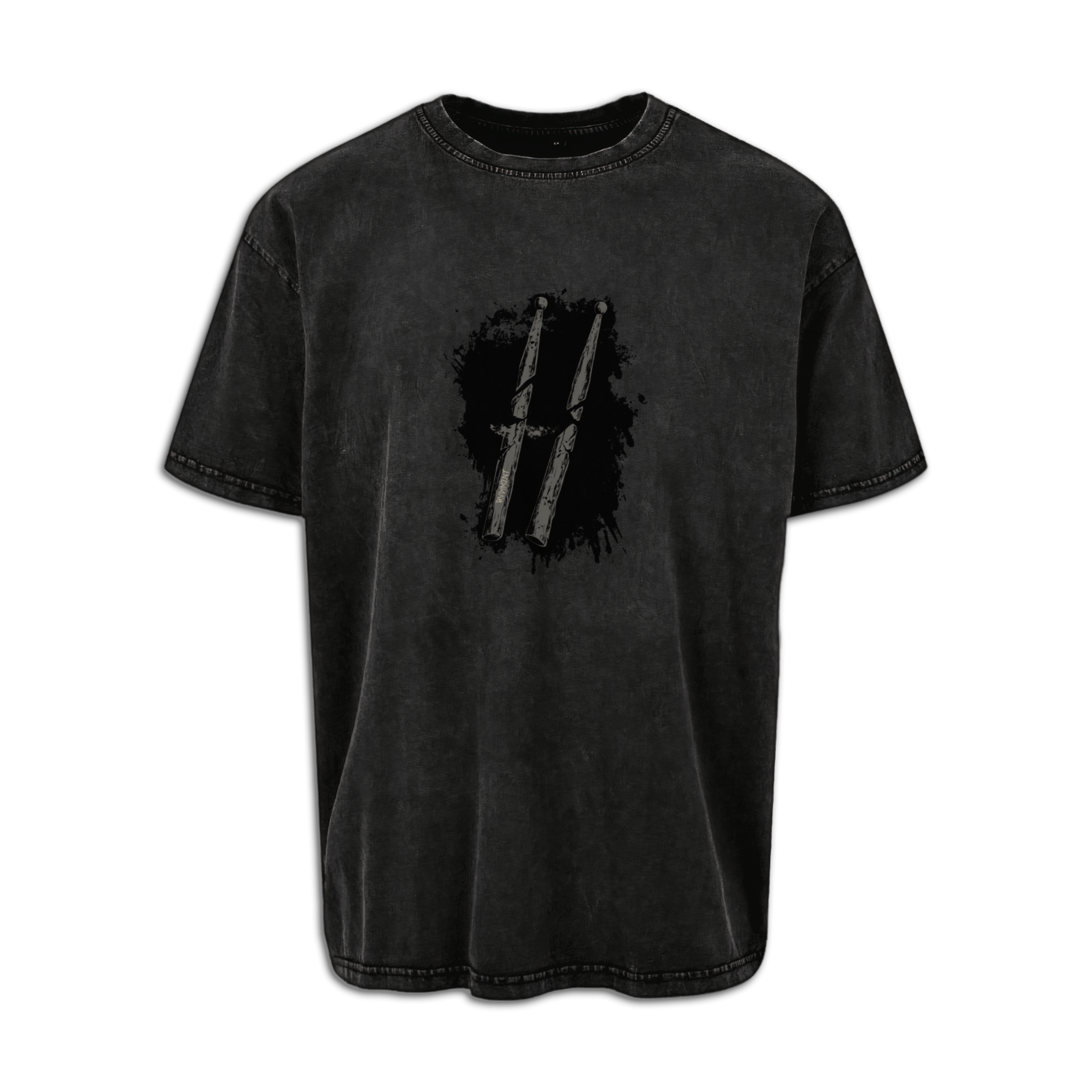 Rimshots Drumsticks Herren T-Shirt für Drummer - Vorderansicht | RVDIMENT Drummer Apparel