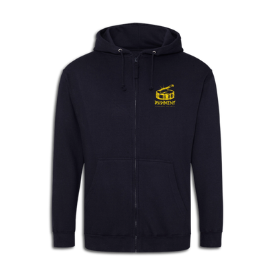Chops Men's Zip Hoodie Blue for Drummers - Front View | RVDIMENT Drummer Apparel