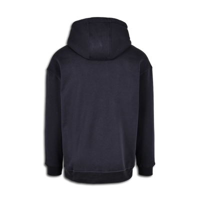 Chops Unisex Oversized Hoodie Blue for Drummers - Back View | RVDIMENT Drummer Apparel