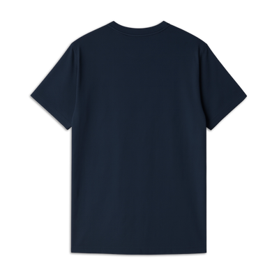 Chops Unisex T-Shirt Blue for Drummers - Back View | RVDIMENT Drummer Apparel