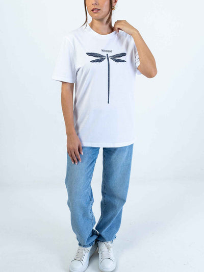 Dragonvly Drumstick Unisex T-Shirt für Drummer - Model Vorderansicht | RVDIMENT Drummer Apparel