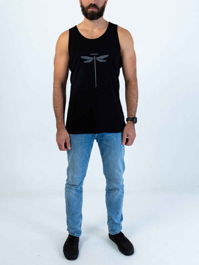 Dragonvly Drumstick Herren Tank-Top für Drummer - Model Vorderansicht | RVDIMENT Drummer Apparel