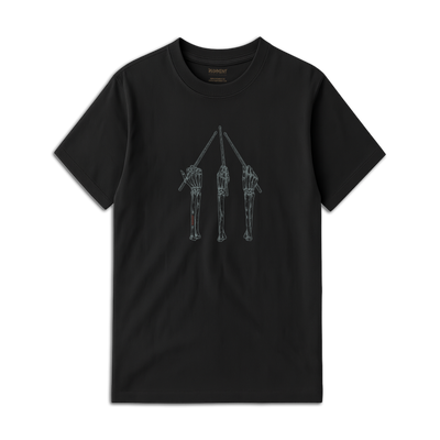 Drumstick Grips Unisex T-Shirt for Drummers - Front View | RVDIMENT Drummer Apparel