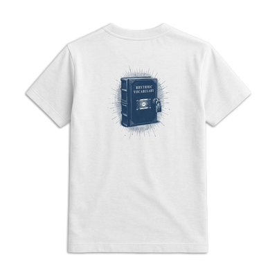 Rhythmic Vocabulary Unisex T-Shirt for Drummers - Back View | RVDIMENT Drummer Apparel