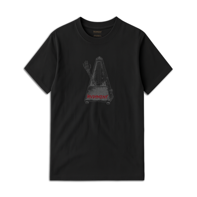 Metronome Unisex T-Shirt for Drummers - Front View | RVDIMENT Drummer Apparel