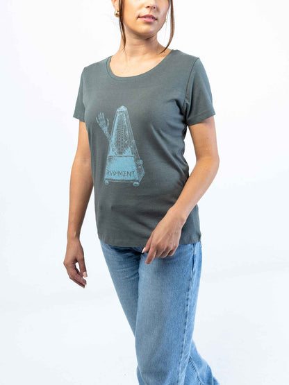Metronome Damen T-Shirt für Drummer - Model Vorderansicht | RVDIMENT Drummer Apparel