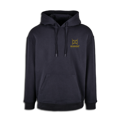 Rhythm Cortex Hoodie for Drummers - Oversized Unisex Fit - Front View | RVDIMENT Drummer Apparel
